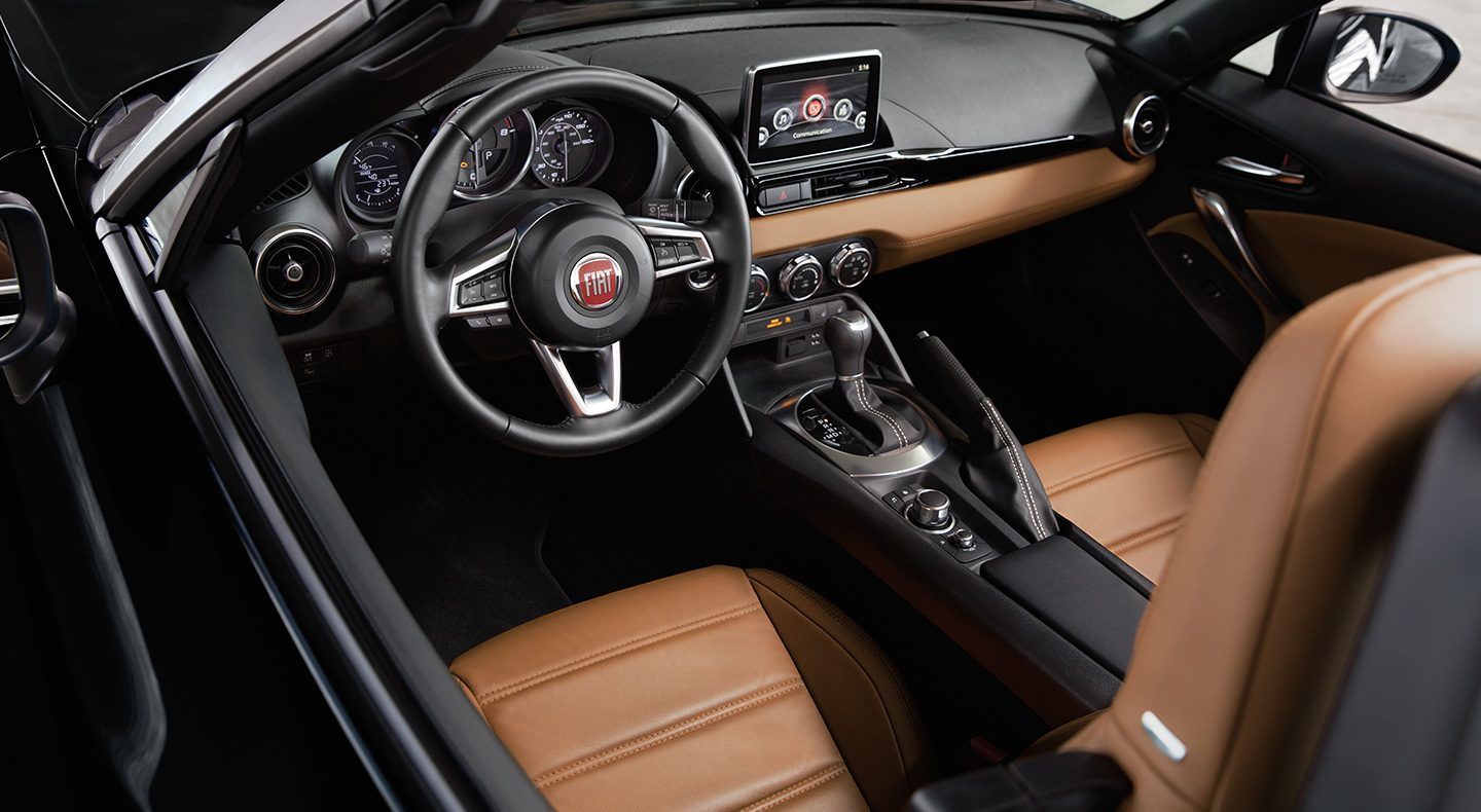 2019 FIAT 124 Spider Frown Leather Front Interior Picture